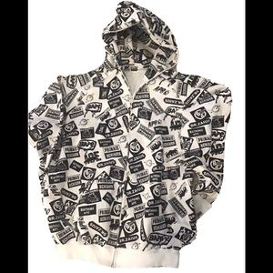 SOLD Vintage Bape Black And White Full Zip Hoodie Men's XXL 100% Authentic SOLD